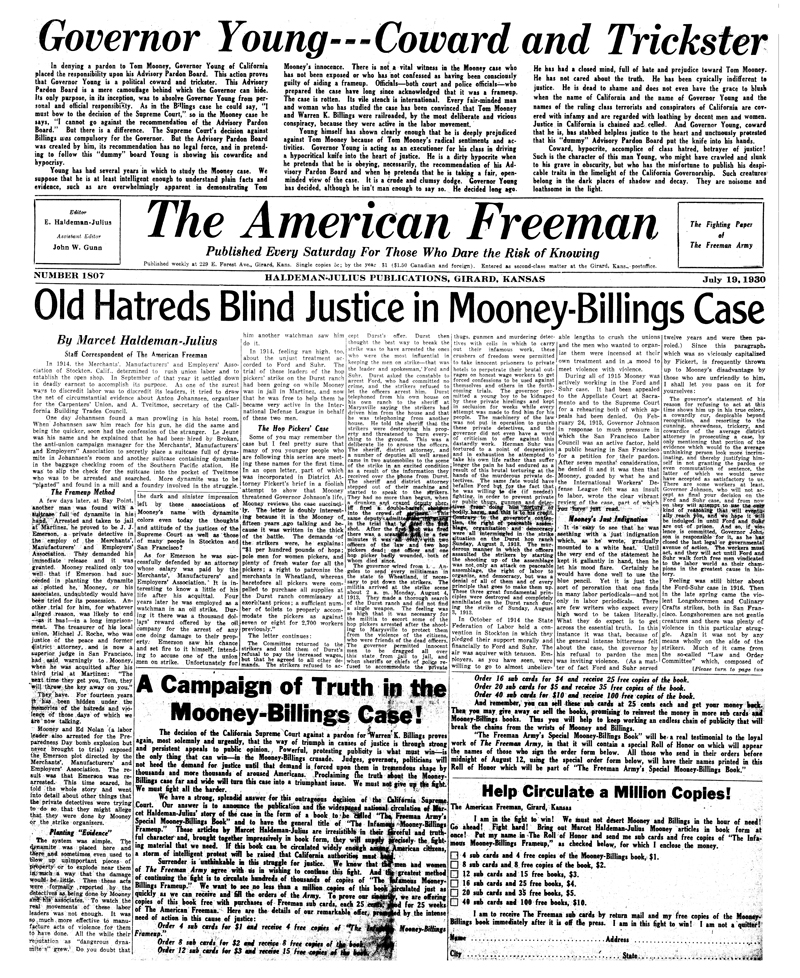 The American Freeman, Number 1807, July 19, 1930.